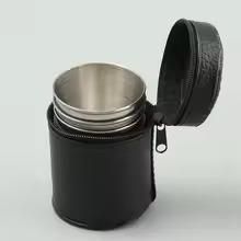 4 Pcs 70 ml Travel Cups with Leather Case